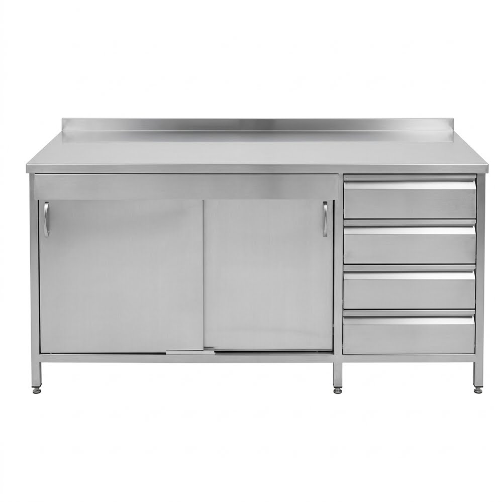 Стол тумба из нержавейки